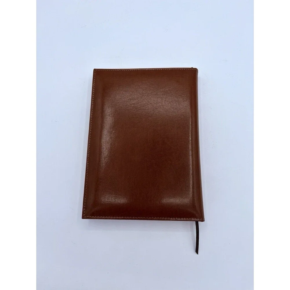 Rare Vintage Stuart Kern America Leather Blank Journal Gilt Pages Brown Mint Con